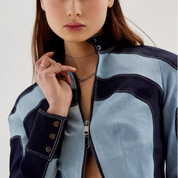 NWT BDG Torreto Colorblock Denim Jacket from Urban Outfitters - Picture 5 of 12